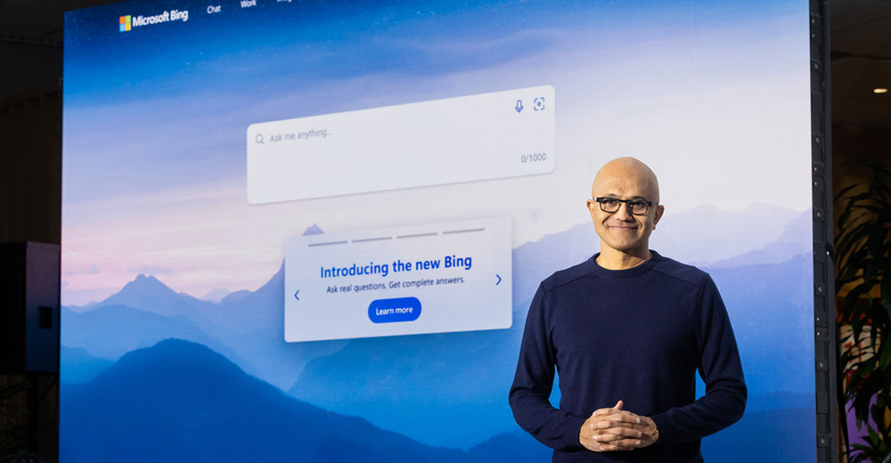 Microsoft Chairman and CEO Satya Nadella at Microsoft headquarters in Redmond, Wash. (Image Credit: Microsoft, Photo by Dan DeLong)